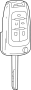 Image of KEY. image for your 1997 Chevrolet Express 2500 Base Extended Passenger Van 4.3L Vortec V6 A/T 