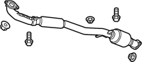 Image of Catalytic Converter. Exhaust Crossover Pipe. (Front). Catalytic Converter. Exc. image for your 2005 Chevrolet Classic   