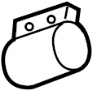 View Clamp. Muffler. (Rear) Full-Sized Product Image