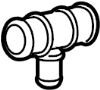 View Radiator Coolant Hose Adapter (Rear, Upper, Lower) Full-Sized Product Image