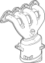 Image of Catalytic Converter with Integrated Exhaust Manifold image for your 2020 GMC Sierra 2500 HD Base Extended Cab Pickup Fleetside  