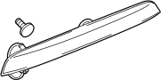 View License molding bolt. Liftgate Finish Panel Bolt. Trunk Lid Applique Bolt.  Full-Sized Product Image
