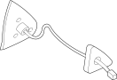 View Door Mirror Gasket. Mirror Assembly insulator.  Full-Sized Product Image