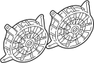 Engine Cooling Fan Shroud. Fan Blade. Fan guard. Engine Cooling Fan Blade.