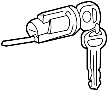 Image of Cylinder and keys. Ignition Lock Cylinder. Ignition Lock Assembly. image for your 1998 GMC K2500  Sierra SLE Cab & Chassis Fleetside 6.5L V8 DIESEL M/T 