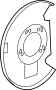 Image of Brake Dust Shield (Front) image for your 2003 Chevrolet Express 1500 Base Standard Passenger Van  