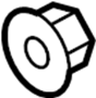 View Suspension Ball Joint Nut / Washer (Upper, Lower) Full-Sized Product Image
