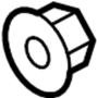 View Suspension Ball Joint Nut / Washer (Upper, Lower) Full-Sized Product Image