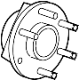 View Hub Assembly - Wheel (W/ Bearing and Wheel Speed SEN). (Front) Full-Sized Product Image