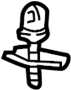 Image of Tie Down Hook (Front, Rear, Upper) image for your 1996 Chevrolet C2500  Silverado Standard Cab Pickup Fleetside 5.0L Vortec V8 A/T 