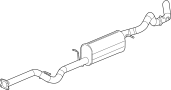 Image of Exhaust Muffler image for your 1992 Chevrolet K3500  Scottsdale Extended Cab Pickup Fleetside 6.5L V8 DIESEL A/T 