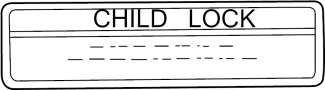 30007798 Child Lock Label