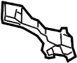 View Air Conditioning (A/C) Evaporator Core Bracket. Cowl Bracket.  Full-Sized Product Image