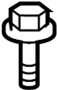 Image of Bolt. Headlight. Bracket. (Front). Bolt that secures the. image for your 2015 Ford F-150 5.0L V8 FLEX A/T RWD XL Extended Cab Pickup Fleetside 
