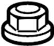 Image of Nut. Arm. Tie. Rod. (Rear, Upper, Lower). Nut used to secure the. image for your 2018 Ford Edge   