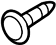 View Rear Body Panel Trim Panel Clip (Rear) Full-Sized Product Image 1 of 2