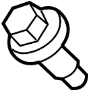 Image of Bolt. Shield. Heat. (Upper, Lower). A screw that is used to. image for your 1997 Ford E-150 Econoline   