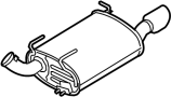 Image of Exhaust Muffler (Front, Rear) image for your 2019 Ford F-150 3.3L Duratec V6 FLEX A/T 4WD XL Standard Cab Pickup Fleetside 