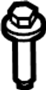 Image of Screw. Trim. Pillar. (Rear, Upper). Body A-Pillar Trim Panel. image for your 2019 Ford Transit Connect   