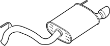 Image of Exhaust Muffler (Rear) image for your 2016 Lincoln MKX  Reserve Sport Utility 
