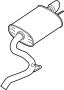 Image of Muffler. Pipe. and Assembly. (Rear). Included with: Muffler. image for your 2018 Ford Mustang  EcoBoost Convertible 