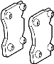 Image of Disc Brake Pad Set (Front) image for your 2023 Ford F-150 3.5L PowerBoost V6 FULL HYBRID EV-GAS (FHEV) A/T 4WD Lariat Extended Cab Pickup Fleetside 