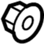 View Quarter Panel Trim Panel Nut (Lower) Full-Sized Product Image 1 of 2