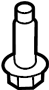 Image of Bolt. Shaft. Drive. A threaded rod with a. image for your 2015 Ford F-150 5.0L V8 FLEX A/T RWD XL Extended Cab Pickup Fleetside 
