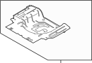 Image of Floor Pan (Rear) image for your 2023 Ford Ranger  XL Extended Cab Pickup 