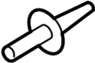 Image of Stud. Trim. Panel. Trunk. Plate. (Rear). A threaded rod which is. image for your 2019 Ford Mustang   
