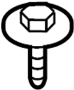 Image of Headlight Mounting Bolt (Upper) image for your 1997 Ford E-150 Econoline   