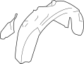 Image of Fender Splash Shield (Front, Lower) image for your 2022 Ford F-150 3.5L PowerBoost V6 FULL HYBRID EV-GAS (FHEV) A/T RWD XLT Extended Cab Pickup Fleetside 