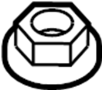 View Steering Tie Rod Nut Full-Sized Product Image