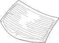 Image of Back Glass image for your 1993 Ford Ranger  XL Extended Cab Pickup Fleetside 