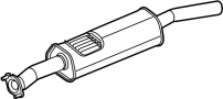 Image of Exhaust Muffler (Front) image for your 2016 Ford Fusion   