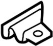 View Door Interior Trim Panel Retainer (Rear) Full-Sized Product Image
