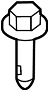 View Suspension Strut Mount Bolt (Upper) Full-Sized Product Image