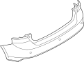 Image of Bumper Cover (Rear, Upper, Lower) image for your 2024 Ford F-250 Super Duty 6.7L Power-Stroke V8 DIESEL A/T 4WD XL Extended Cab Pickup Fleetside 