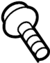 Image of Bolt. (Front, Upper, Lower). A solid metal or plastic. image for your 2005 Ford F-150 4.2L Triton V6 A/T RWD XLT Standard Cab Pickup Fleetside 
