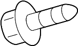 View Rivet. Retainer. Clip. (Front, Upper, Lower) Full-Sized Product Image