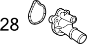 View Gasket. Thermostat. Engine. Coolant.  Full-Sized Product Image