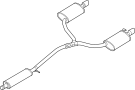 Image of Exhaust Muffler (Rear) image for your Lincoln MKX  
