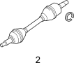 Image of CV Axle Shaft Retaining Ring image for your 2008 Lincoln MKX   