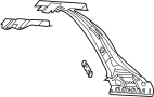 Image of Body B-Pillar Reinforcement (Rear, Upper) image for your 2023 Ford Police Interceptor Utility   