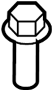 View Automatic Transmission Mount Bolt (Rear, Upper) Full-Sized Product Image