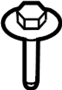 Image of Bolt. Wiper. (Lower). Air Filter Housing Bolt. image