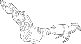 Image of Catalytic Converter with Integrated Exhaust Manifold image for your 2019 Ford Taurus   