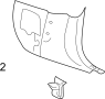 View Trim. Retainer. Panel. Clip. Door. (Lower) Full-Sized Product Image