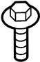 Image of Bolt. Fender. Shutter. Bracket. (Front, Rear, Upper, Lower). A threaded rod with a. image for your 2022 Ford F-150 3.5L PowerBoost V6 FULL HYBRID EV-GAS (FHEV) A/T RWD XLT Extended Cab Pickup Fleetside 