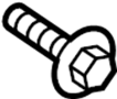 View Body B-Pillar Trim Panel Screw (Upper) Full-Sized Product Image